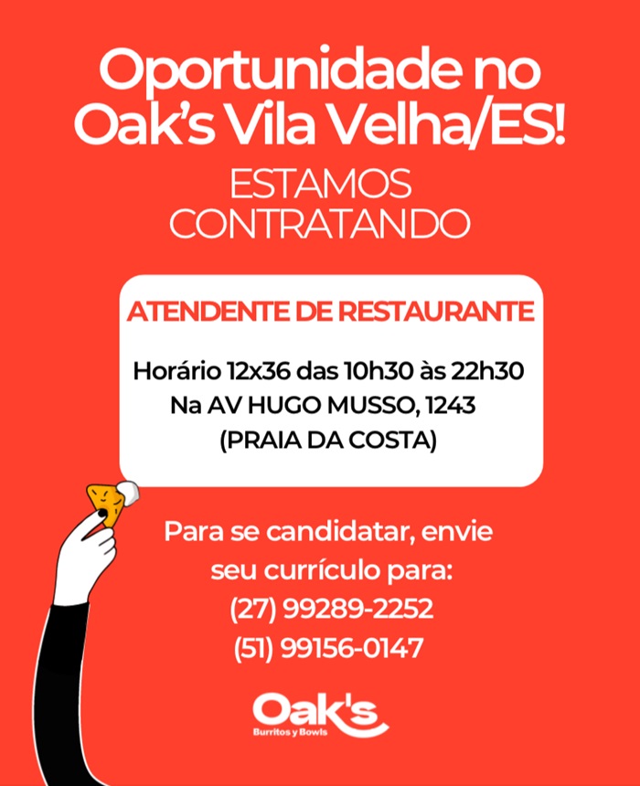 Oportunidade no Oak's Vila Velha/ES!