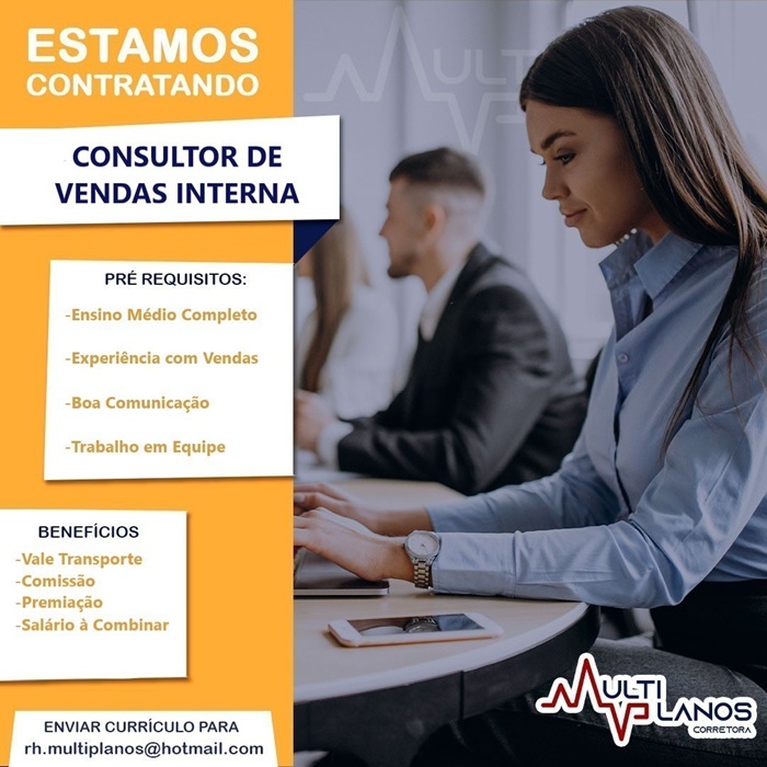 VAGA DE VENDEDOR INTERNO