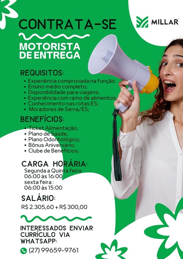 MOTORISTA DE ENTREGA