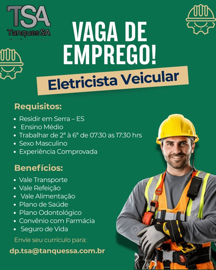 TSA CONTRATA ELETRICISTA VEICULAR
