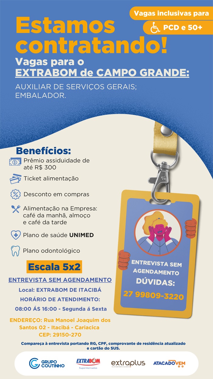 Vagas para o EXTRABOM de CAMPO GRANDE: