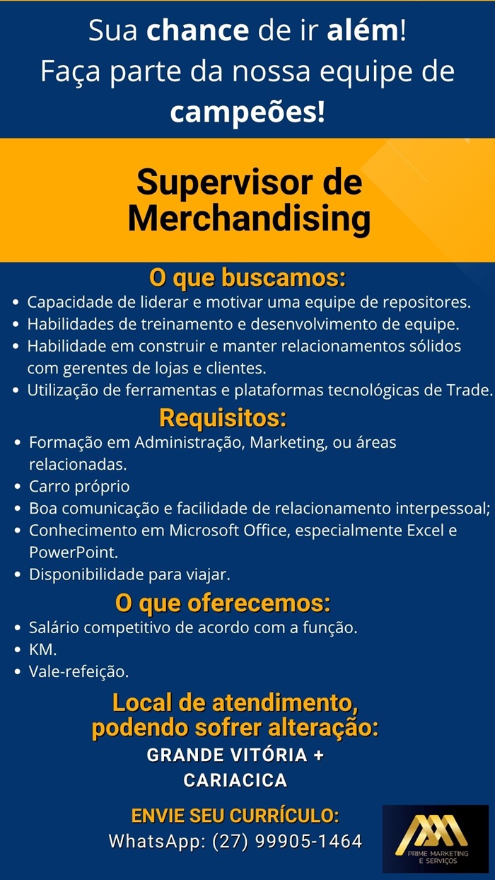 SUPERVISOR DE MERCHANDISING