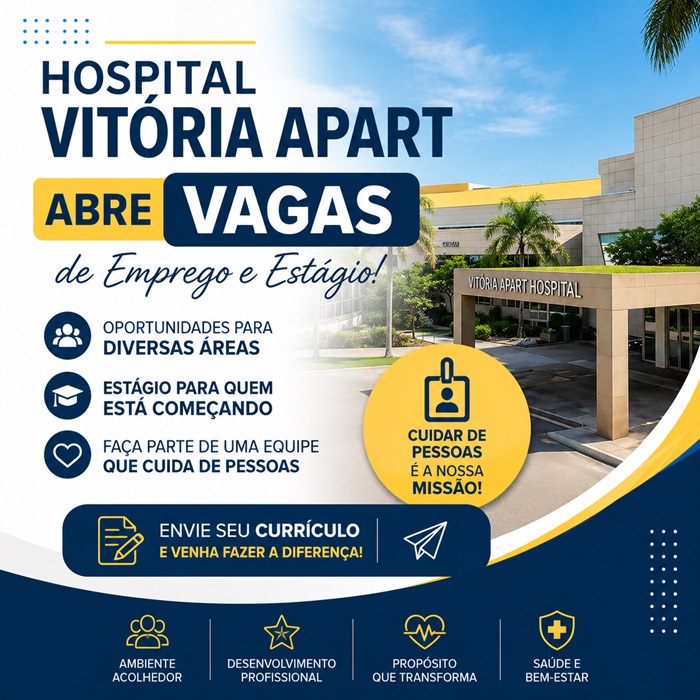 Vitória Apart Hospital S/A abre diversas vagas de Emprego
