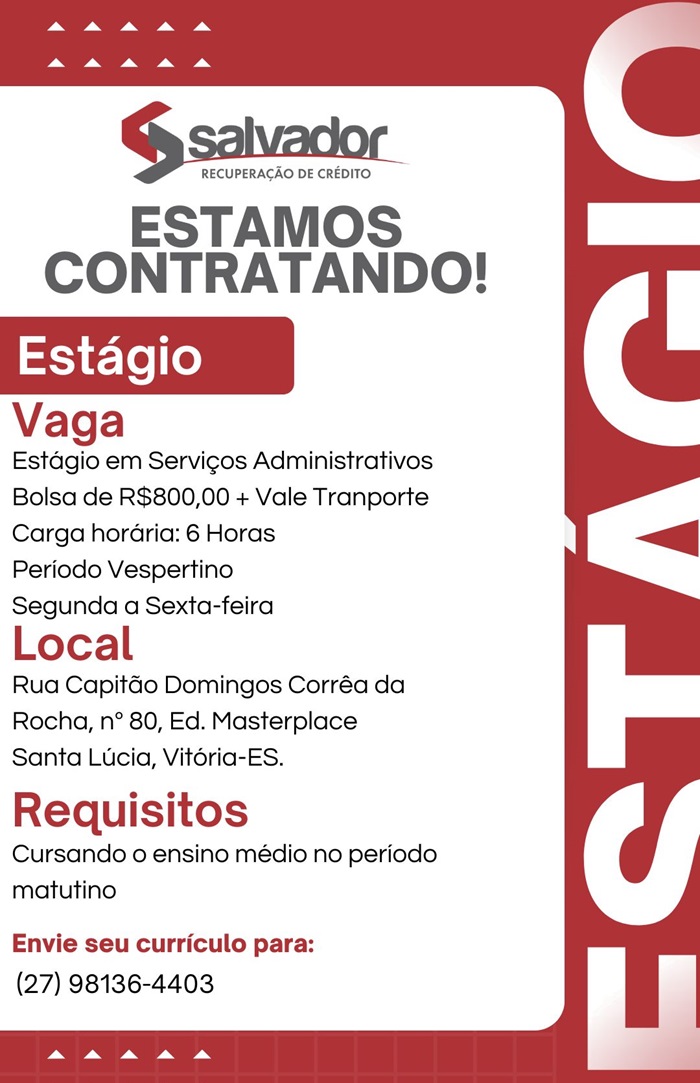 ESTÁGIO EM SERVIÇOS ADMINISTRATIVOS