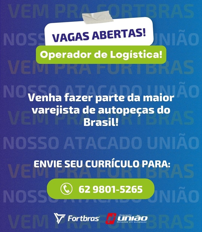 VAGAS PARA OPERADOR DE LOGÍSTICA