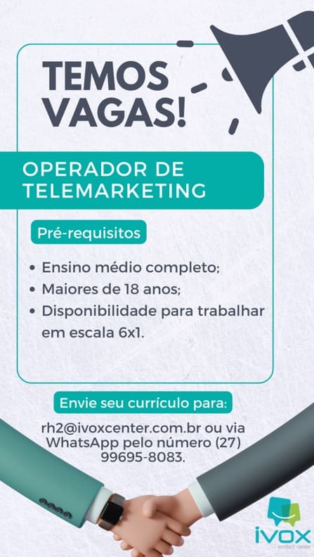 OPERADOR DE TELEMARKETING