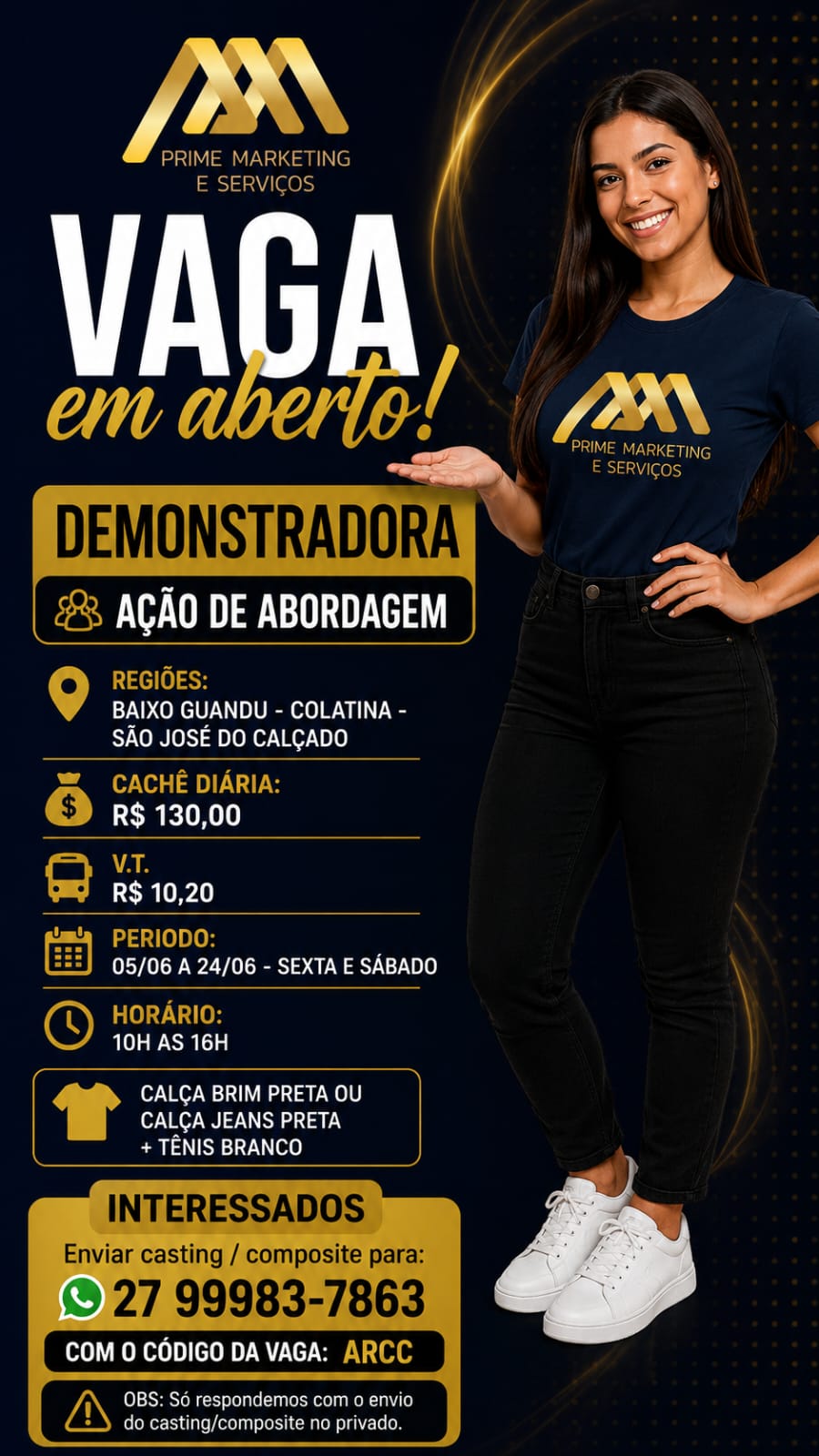 VAGA DE DEMONSTRADORA (AÇÃO DE ABORDAGEM)