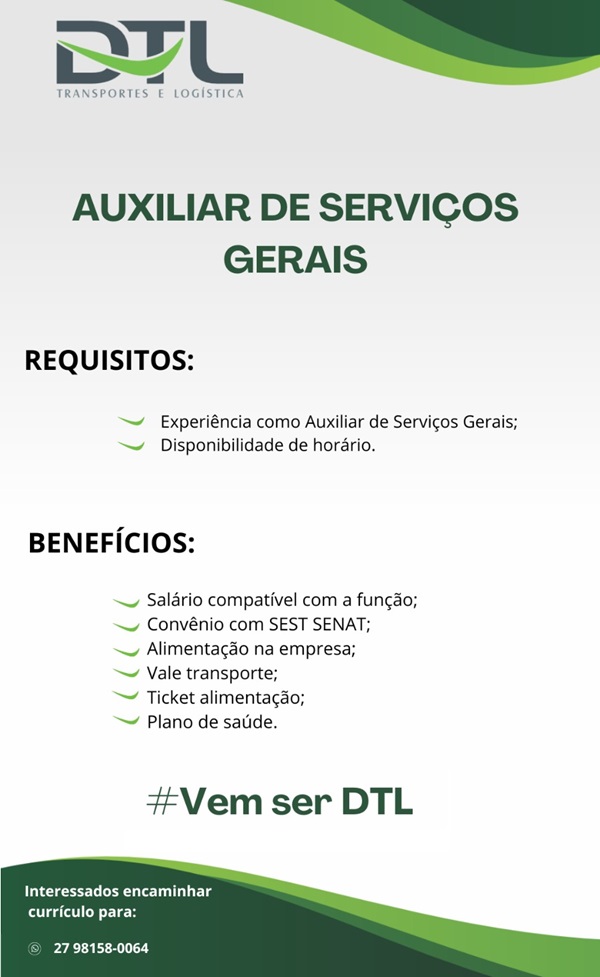 AUXILIAR DE SERVIÇOS GERAIS