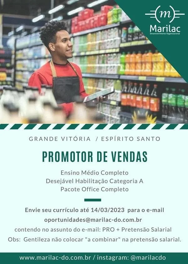 PROMOTOR DE VENDAS