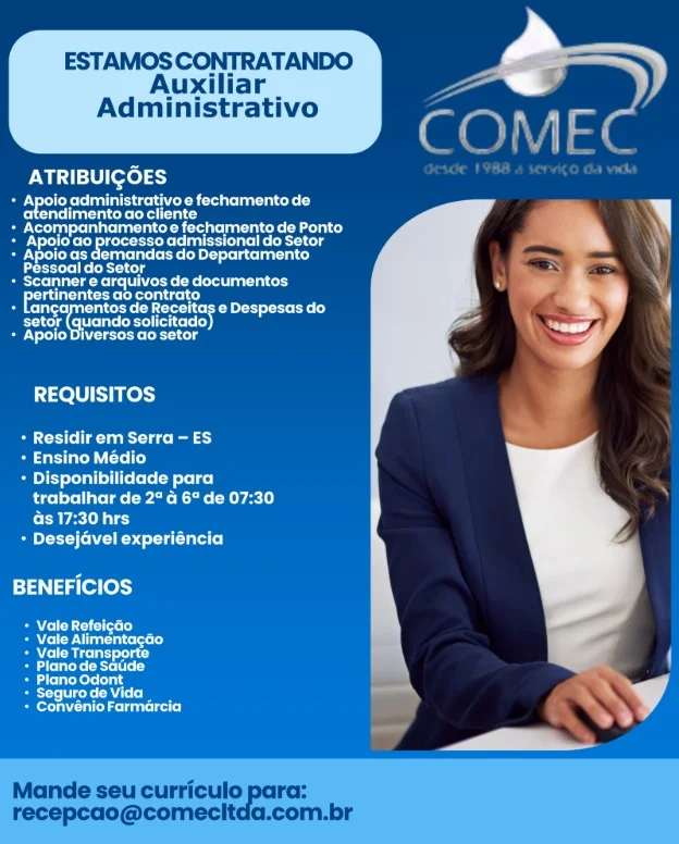 COMEC CONTRATA AUXILIAR ADMINISTRATIVO