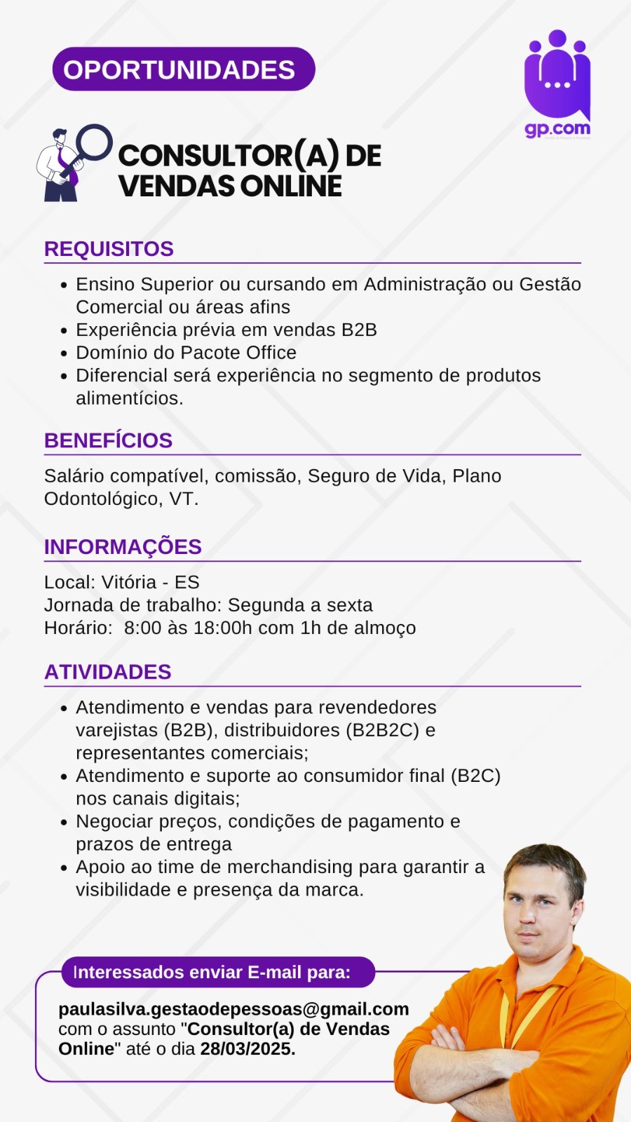 CONSULTOR DE VENDAS ONLINE