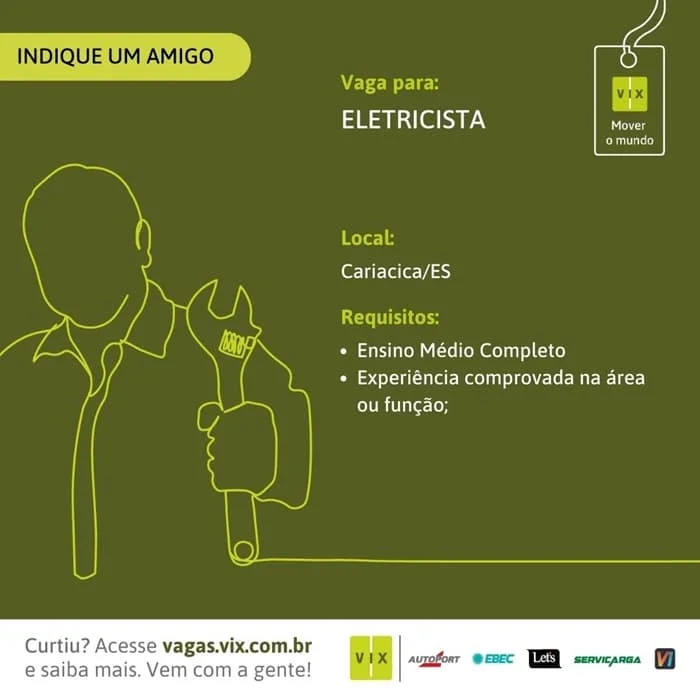 VIX LOGÍSTICA CONTRATA ELETRICISTA