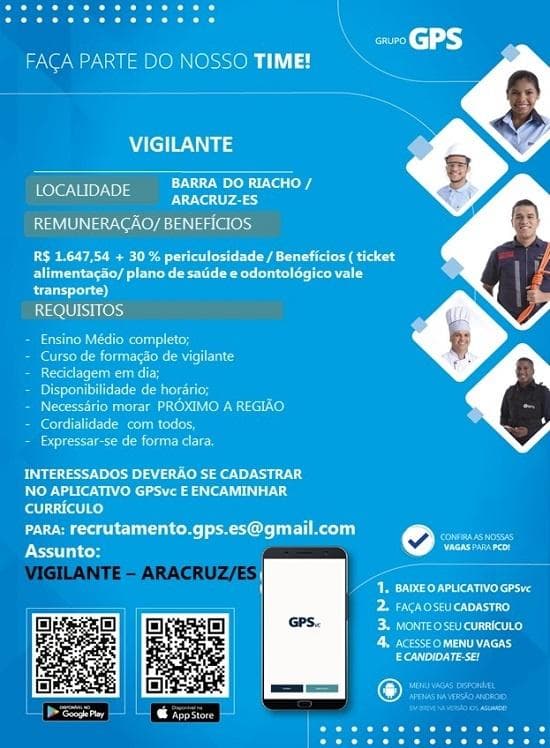  GRUPO GPS CONTRATA VIGILANTE (ARACRUZ)