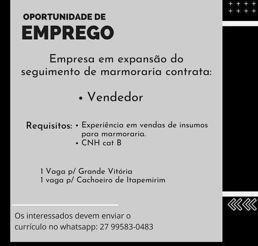 VAGAS PARA VENDEDOR