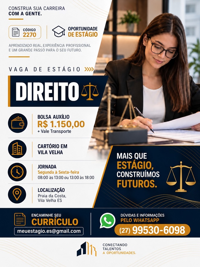 VAGAS DE ESTÁGIO – DIREITO