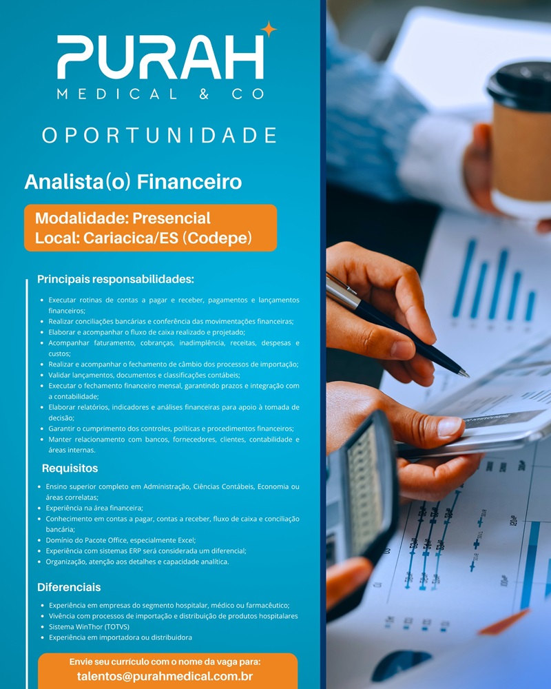 Vaga para Analista Financeiro