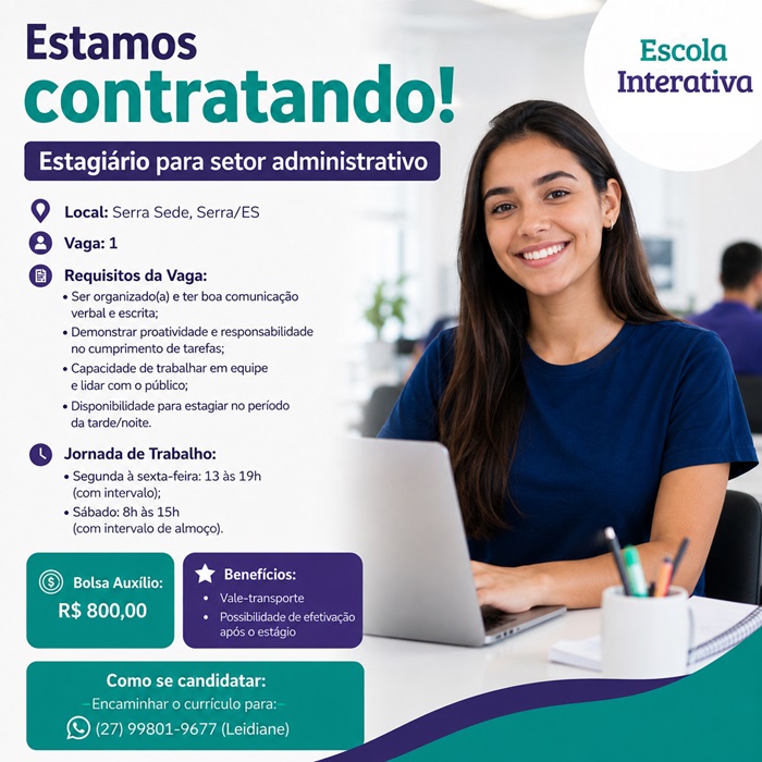 Estagiário para setor administrativo 