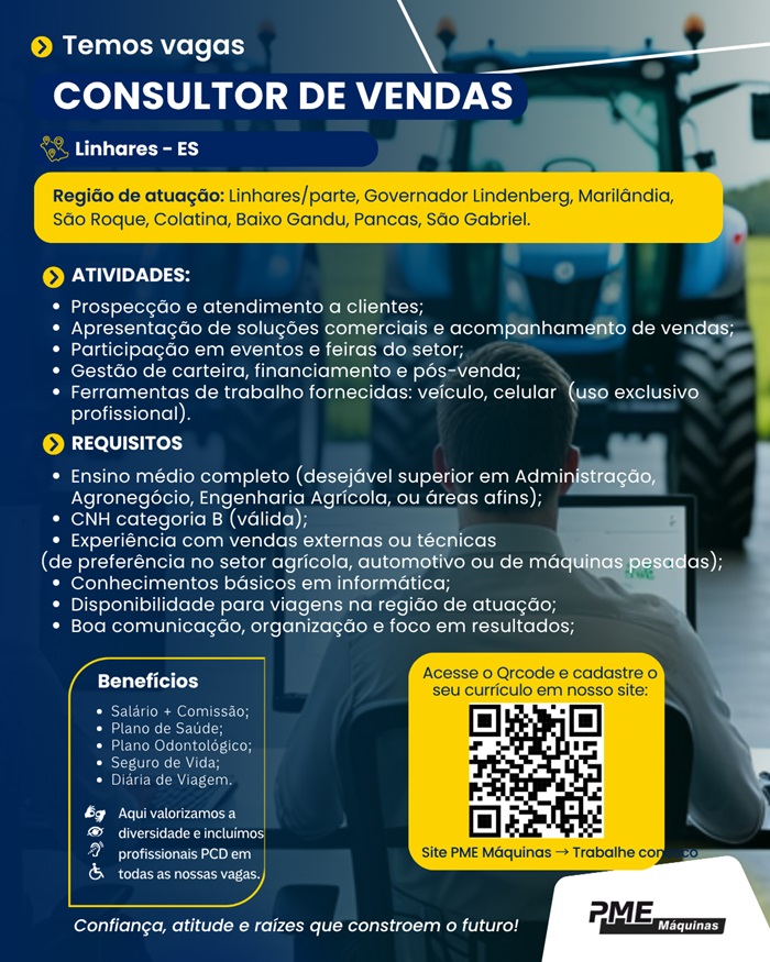 Consultor de Vendas - PME Máquinas