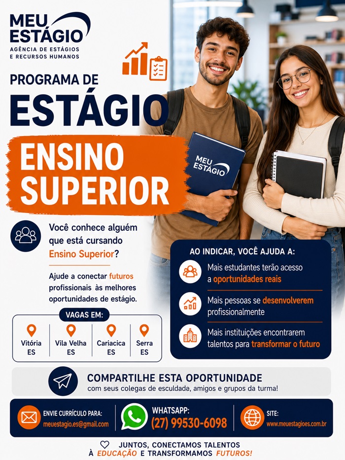 VAGAS DE ESTÁGIO – ENSINO SUPERIOR