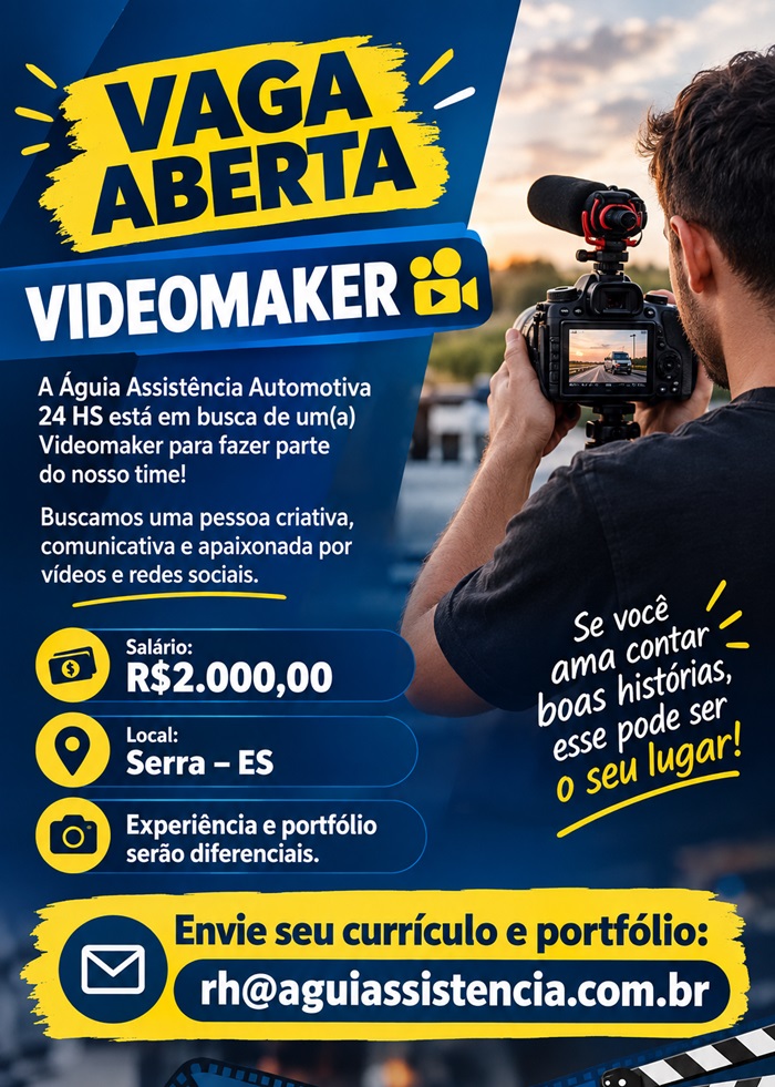 VAGA ABERTA | VIDEOMAKER
