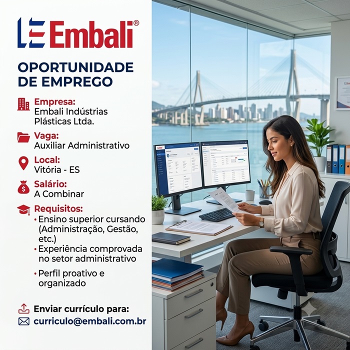 Embali contrata Auxiliar Administrativo