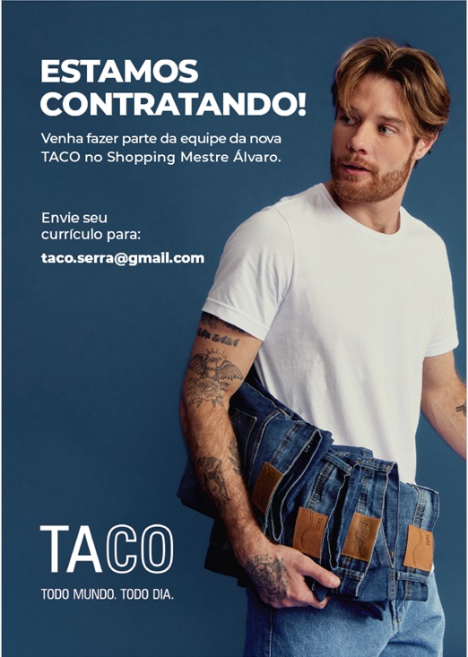 TACO abre vaga para Vendedor(a) no Shopping Mestre Álvaro 