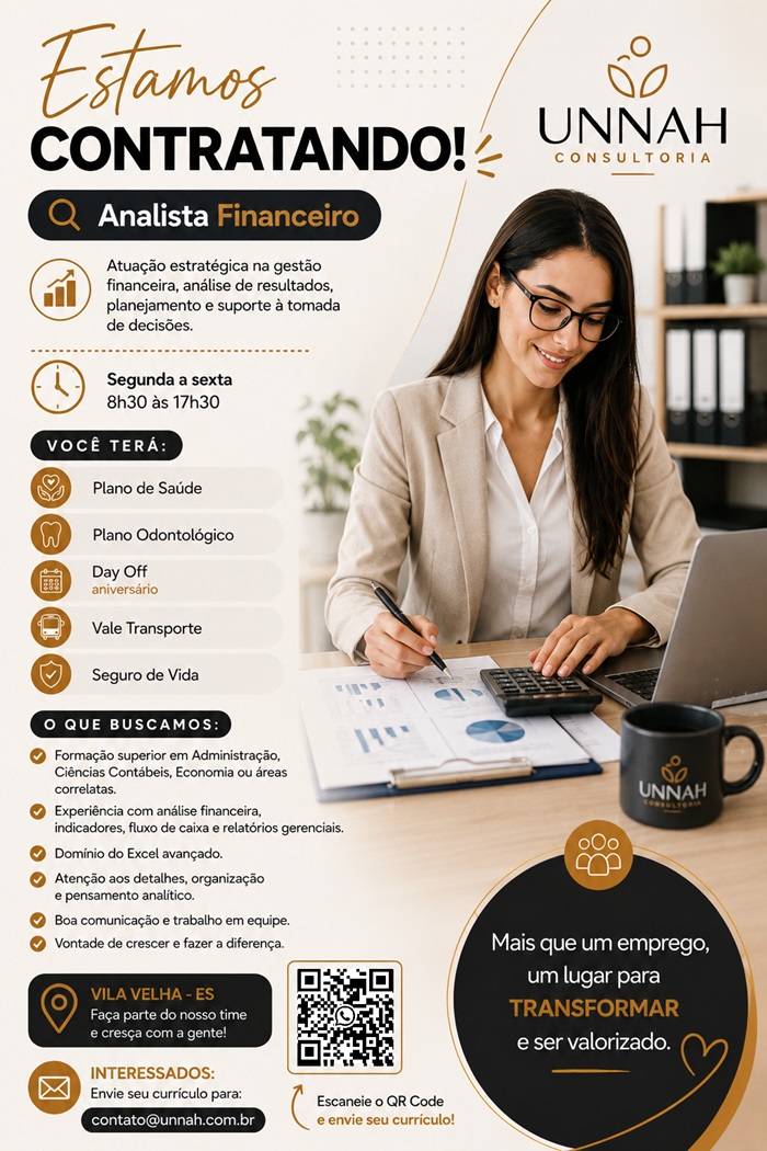 Vaga para Analista Financeiro