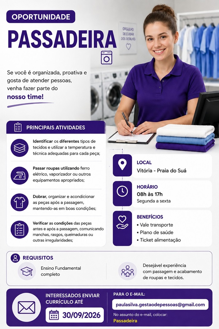 Vaga para Passadeira