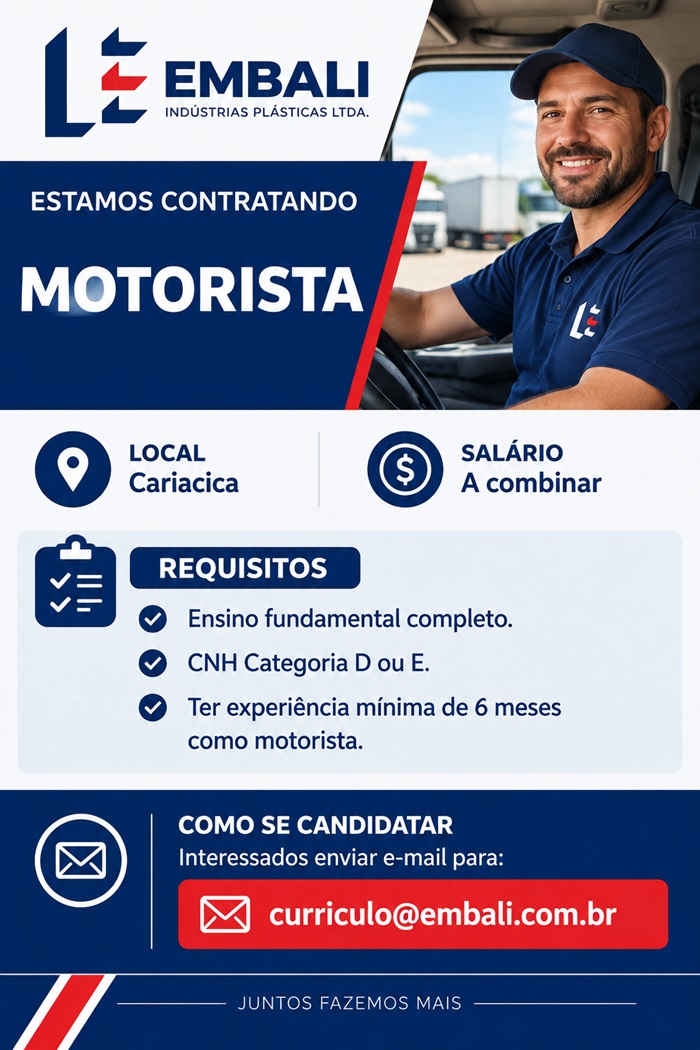 Embali contrata Motorista