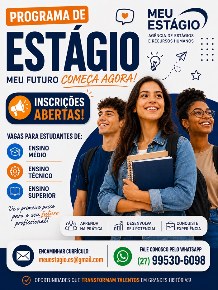PROCESSO SELETIVO DE ESTÁGIO 2026 (Inscrições abertas)