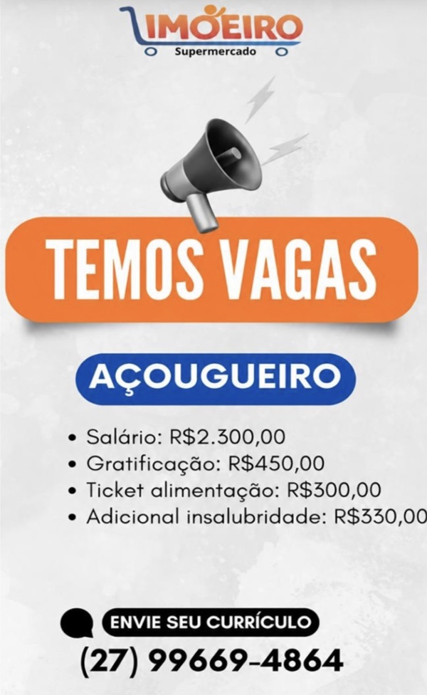 VAGA PARA AÇOUGUEIRO