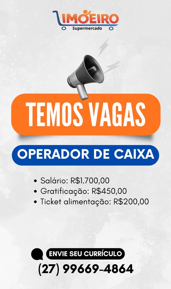 VAGA PARA CAIXA