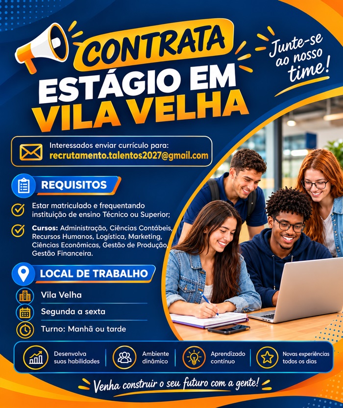 Vaga de Estágio em Vila Velha