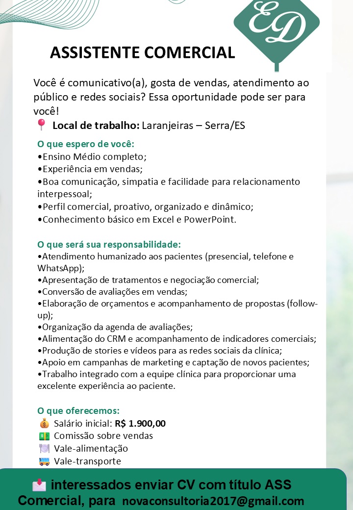 ASSISTENTE COMERCIAL