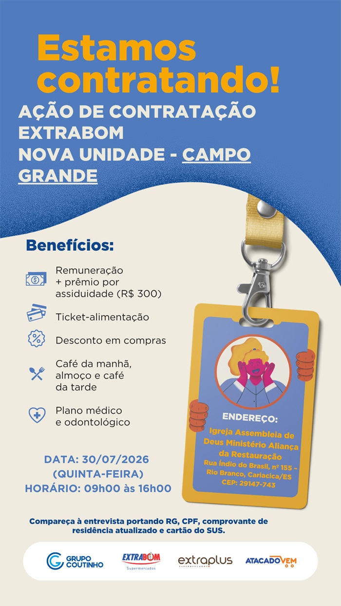 Grupo Coutinho abre vagas para a nova unidade de Campo Grande