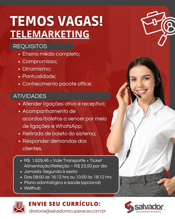 OPERADOR DE TELEMARKETING
