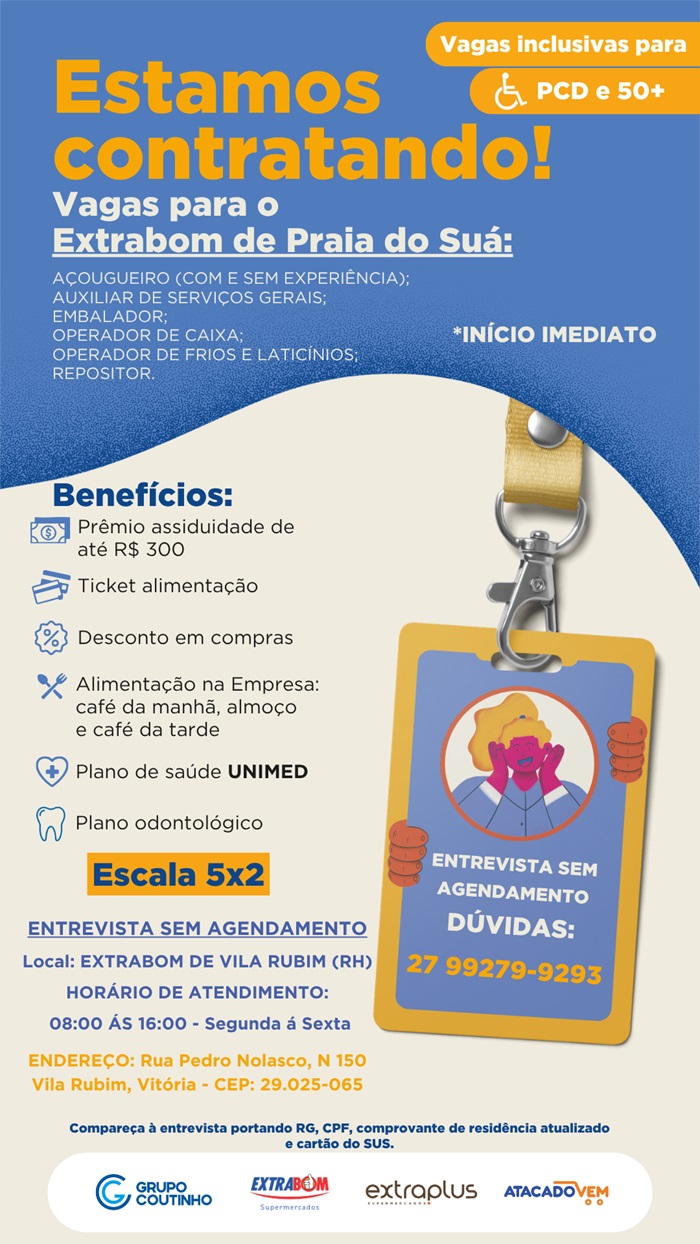 Vagas para o Extrabom de Praia do Suá:
