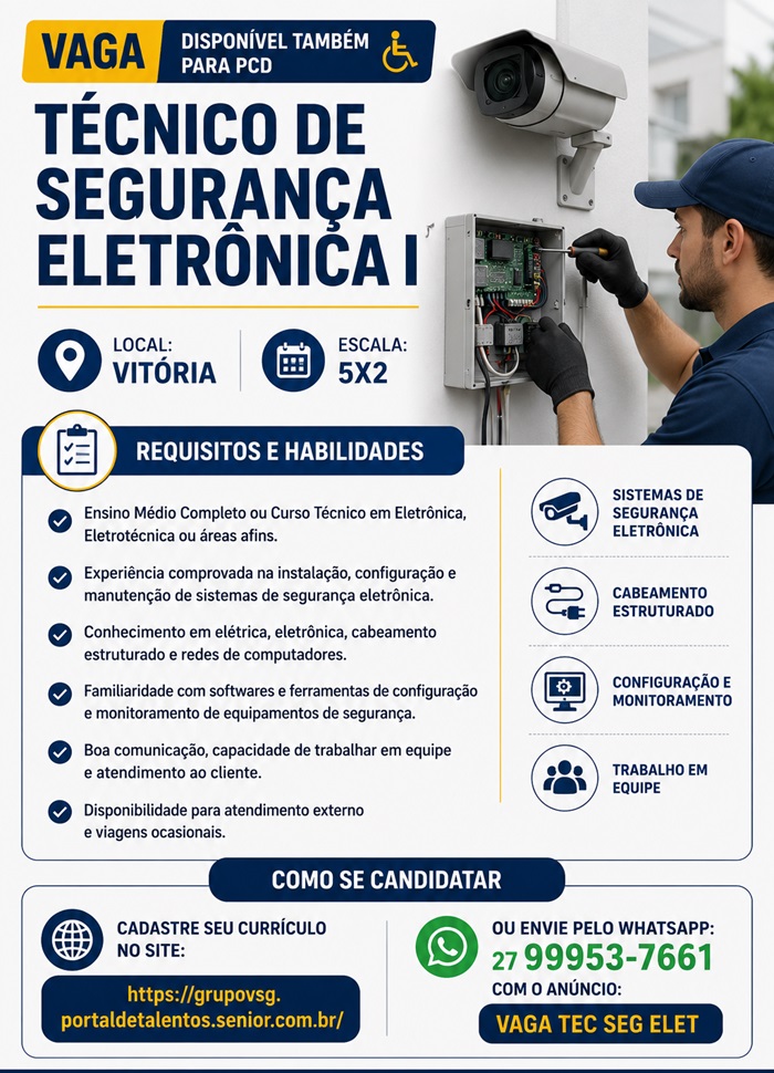 TECNICO DE SEGURANÇA ELETRONICA I