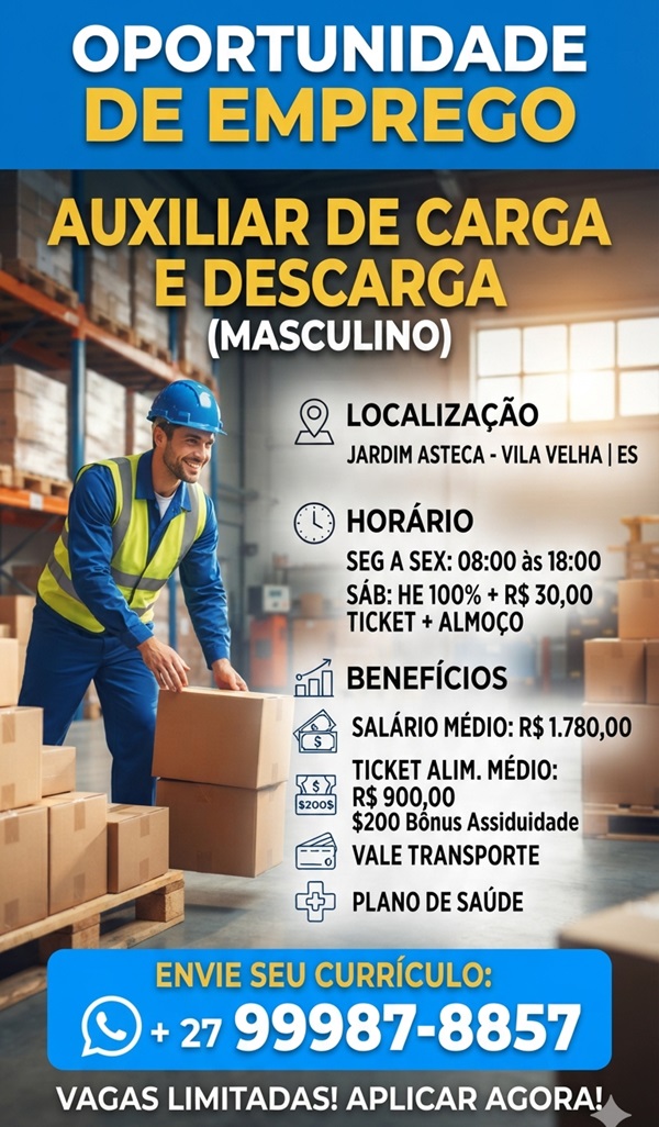 AUXILIAR DE CARGA E DESCARGA (MASCULINO).