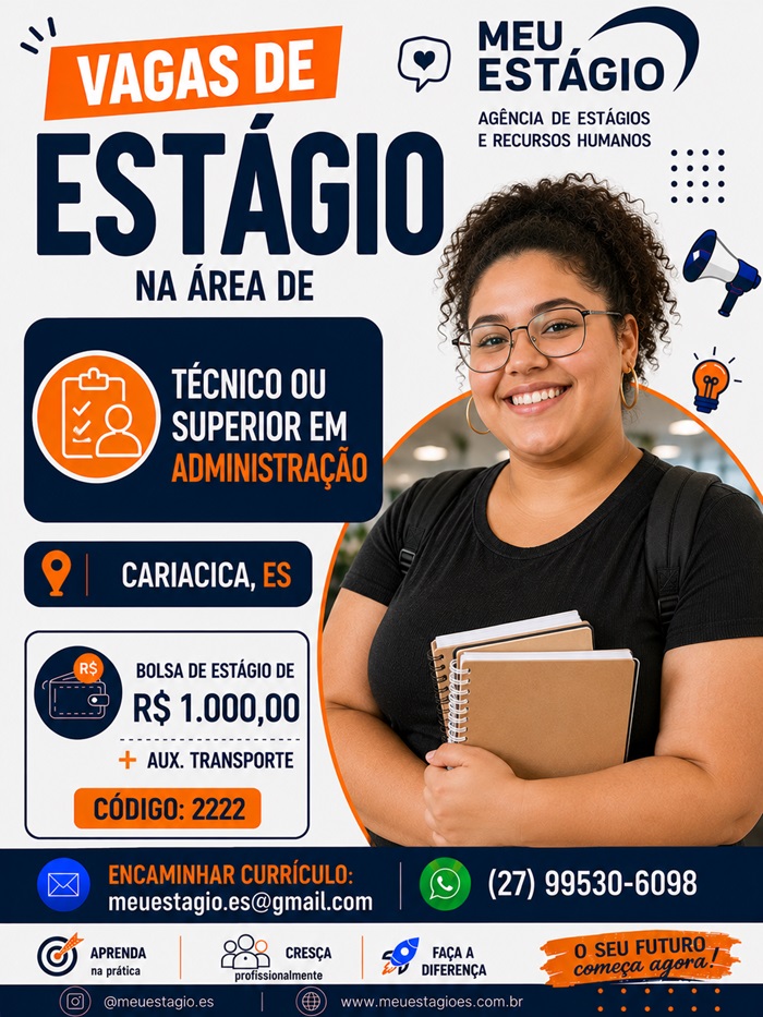 VAGAS DE ESTÁGIO – ADMINISTRAÇÃO