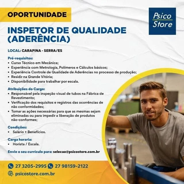 INSPETOR DE QUALIDADE (ADERÊNCIA)