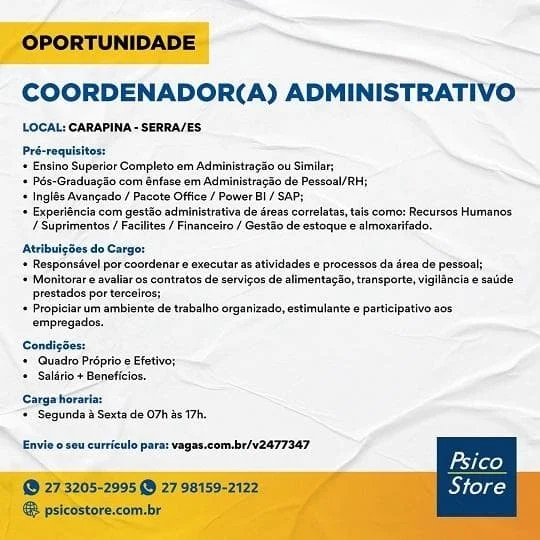 Coordenador Administrativo