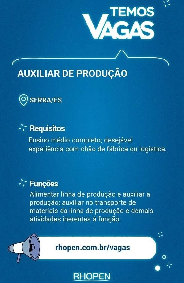 AUXILIAR DE PRODUÇÃO