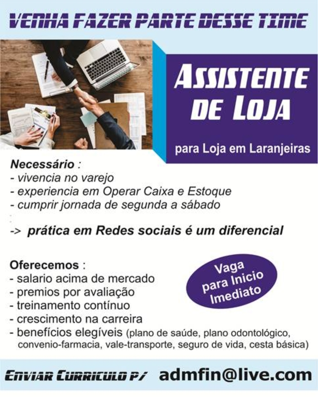 ASSISTENTE DE LOJA