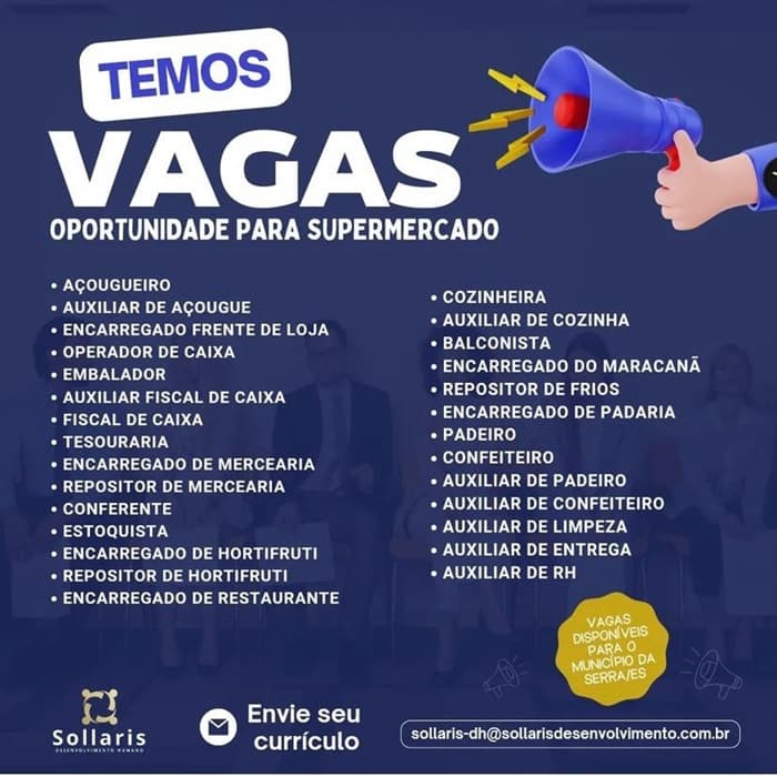 DIVERSAS OPORTUNIDADES PARA SUPERMERCADO