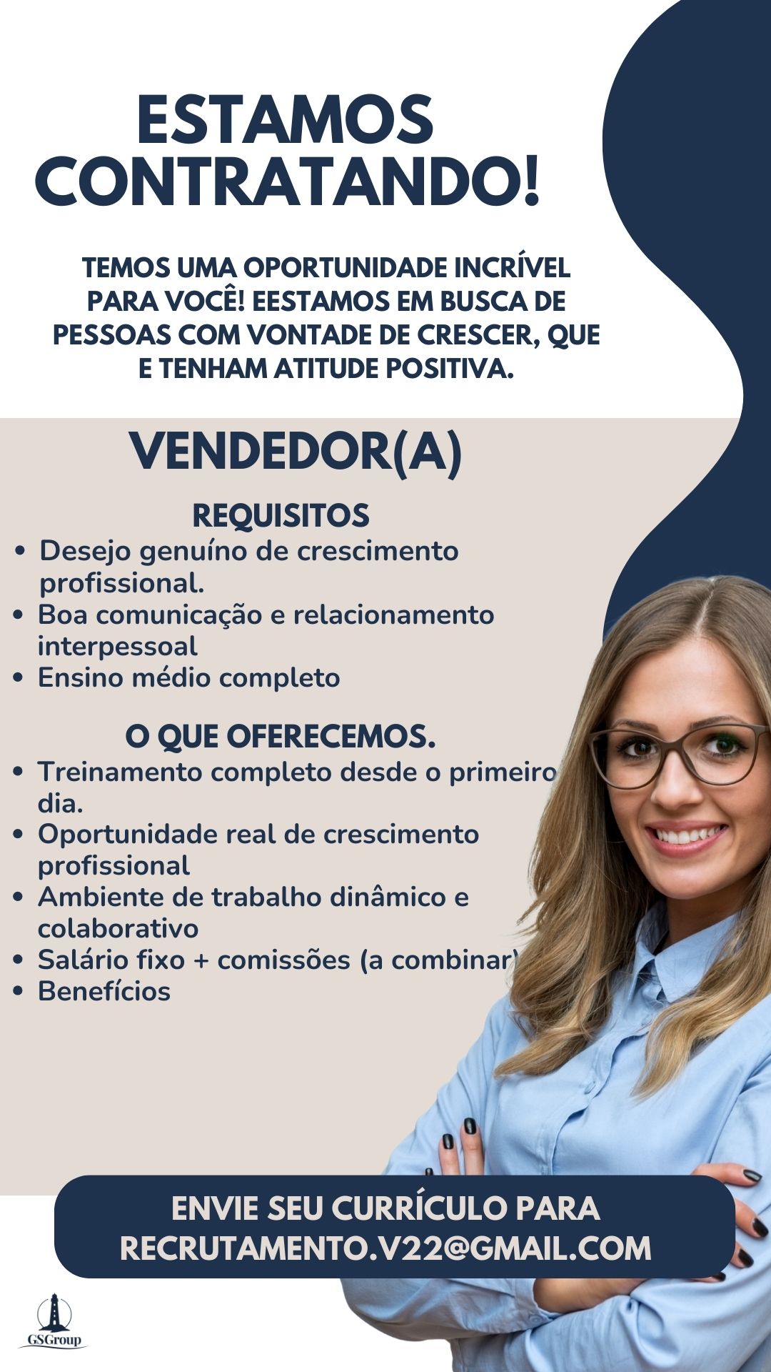 VAGA PARA VENDEDOR (A)