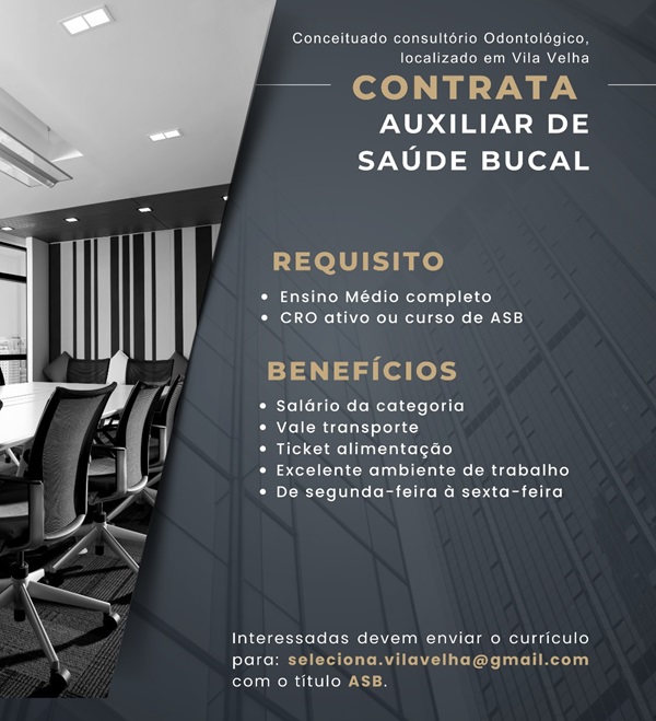 AUXILIAR DE SAÚDE BUCAL 