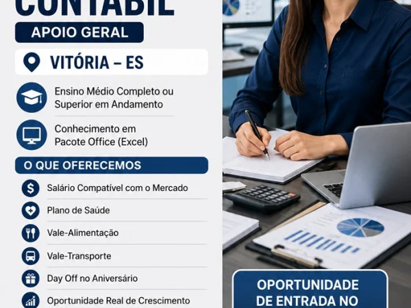 AUXILIAR DE ESCRITÓRIO CONTÁBIL (APOIO GERAL)