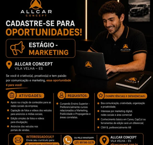 Estagiário de Marketing - Allcar Concept - Vila Velha/ES