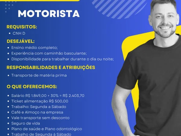 BRASITALIA CONTRATA MOTORISTA